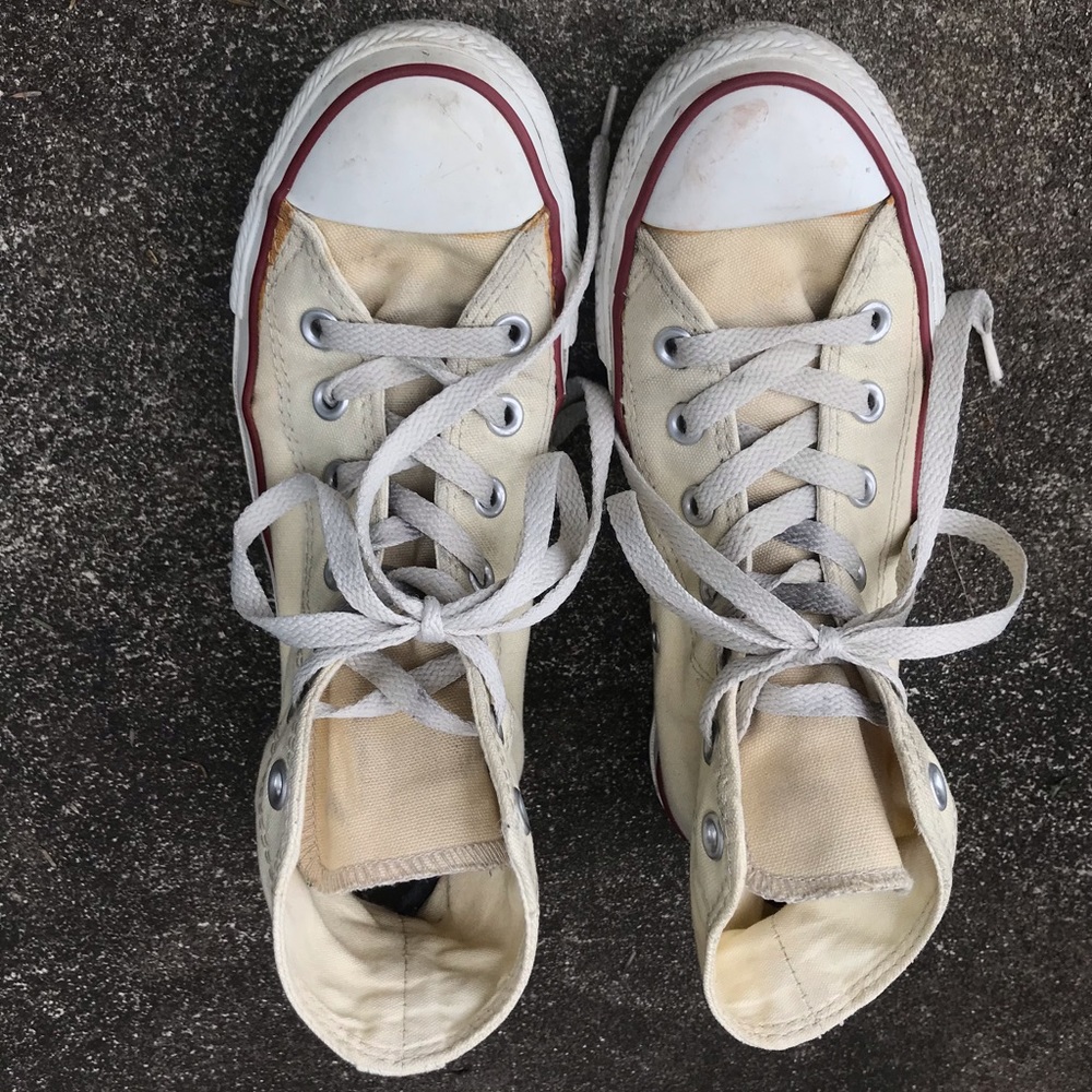 Cream High Top Converse